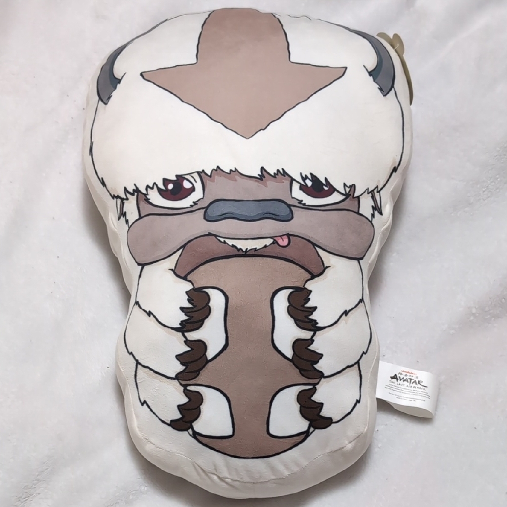 Nickelodeon Avatar Appa Shaped Pillow - White and Gray